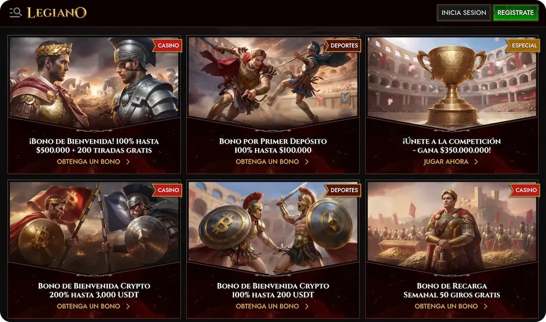 bonos del casino legiano
