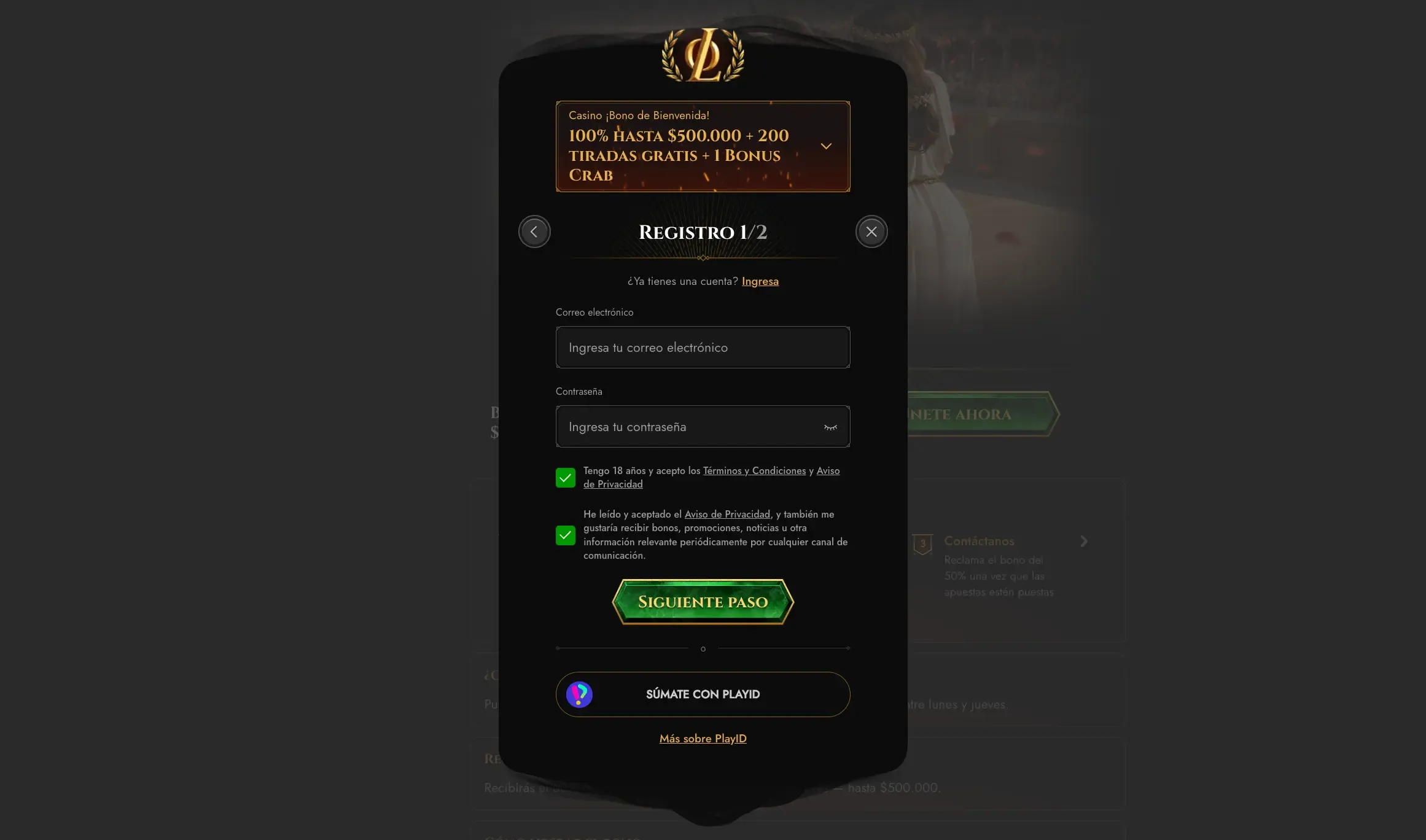 Legiano Casino Connexion